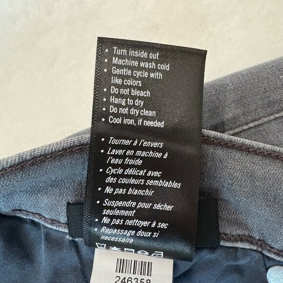 Paige Mens Grey Straight-Leg Jeans Size 38 Comfortable Fit - Picture 5 of 12